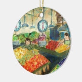 Het kantelen van de sierbloem (Pike Place Seattle) Keramisch Ornament (Links)