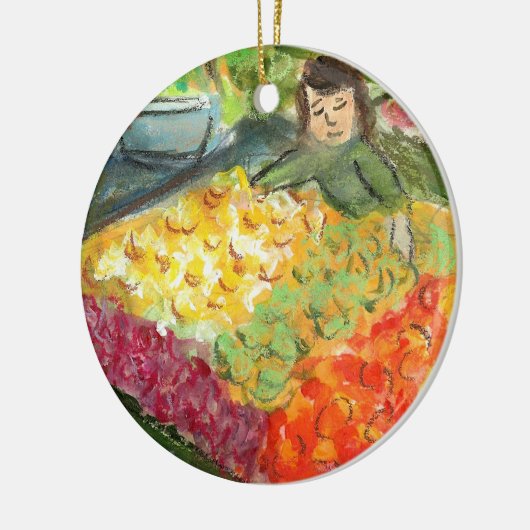 Het kantelen van de sierbloem (Pike Place Seattle) Keramisch Ornament (Links)