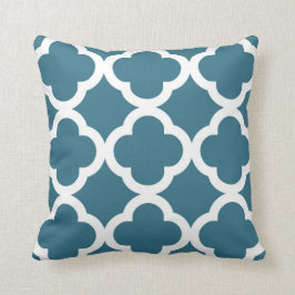 Het kantelpatroon van de rendy in Blauwgroen Blauw Kussen