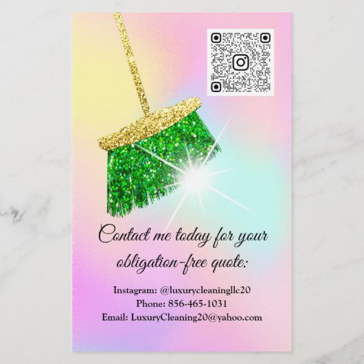 Het Kantoor van het het Huis van de schoonmaakdien Flyer (Achterkant)