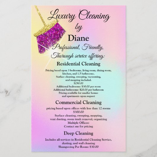 Het Kantoor van het Huis van de schoonmaakdienst h Flyer (Voorkant)