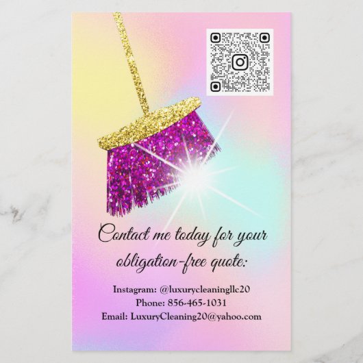 Het Kantoor van het Huis van de schoonmaakdienst h Flyer (Achterkant)