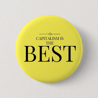 Het kapitalisme is het beste ronde button 5,7 cm
