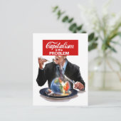 Het kapitalisme is het probleem briefkaart (Staand voorkant)