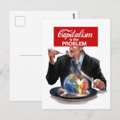Het kapitalisme is het probleem briefkaart (Voorkant / Achterkant)