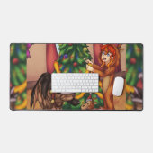 Het kappen van de kerstboom bureaumat (Keyboard & Muis)