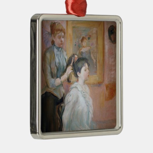 Het kapsel (door Berthe Morisot) Metalen Ornament (Rechts)