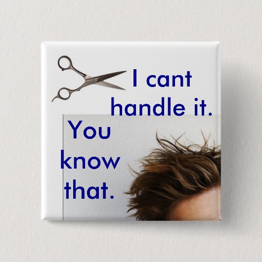 Het kapsel kan niet aan. vierkante button 5,1 cm (Voorkant)