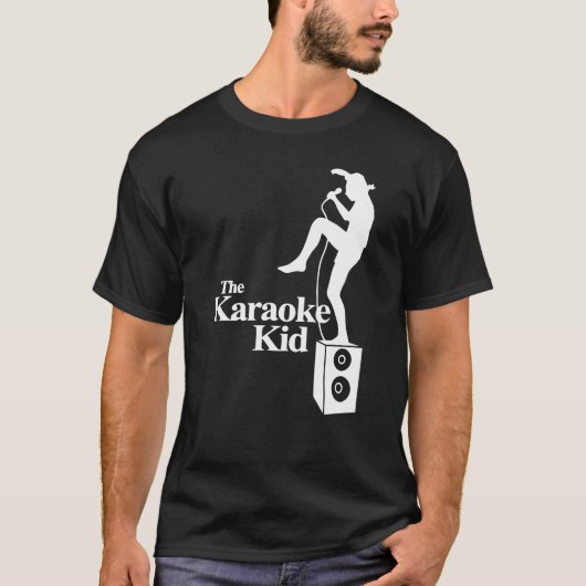 Het Karaoke Kind Funny Music Boy T-shirt (Voorkant)