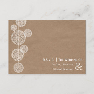 Het karton Geïnspireerde Huwelijk R.S.V.P. van de RSVP Kaartje