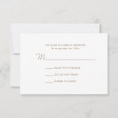 Het karton Geïnspireerde Huwelijk R.S.V.P. van de RSVP Kaartje (Achterkant)