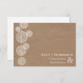 Het karton Geïnspireerde Huwelijk R.S.V.P. van de RSVP Kaartje (Voorkant / Achterkant)