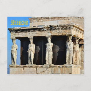 Het Karyatid-porch van de Erechtheion in Athene Briefkaart