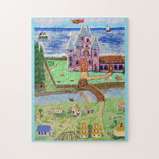 Het Kasteel 🏰 Aan De Zee 🌊 Legpuzzel (Verticaal)