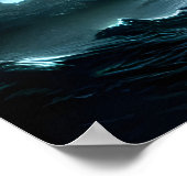 Het kasteel, de rots, het zee | AI Art Poster (Hoek)