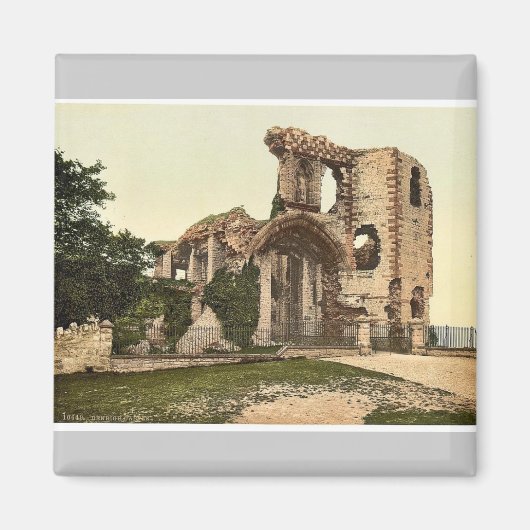 Het kasteel, Denbigh, Wales zeldzame Photochrom Magneet (Voorkant)