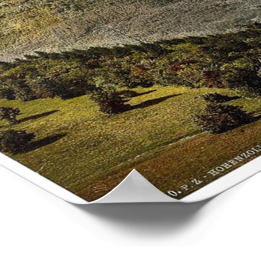 Het kasteel, Hohenzollern, Duitsland, zeldzame Pho Poster (Hoek)