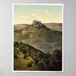 Het kasteel, Hohenzollern, Duitsland, zeldzame Pho Poster