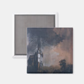 Het kasteel in de maan magneet (Voorkant / Achterkant)