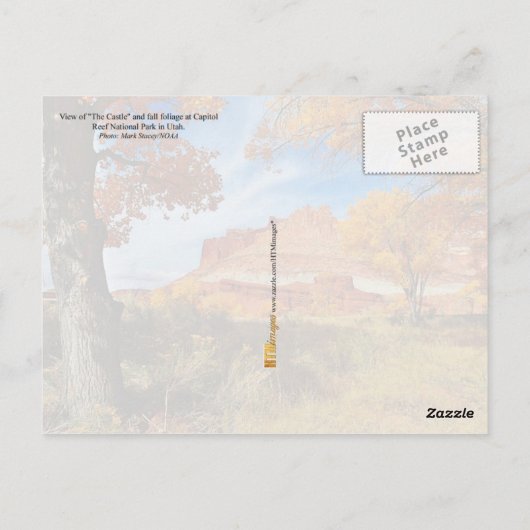 Het kasteel in het nationaal park Capitol Reef, Ut Briefkaart (Achterkant)