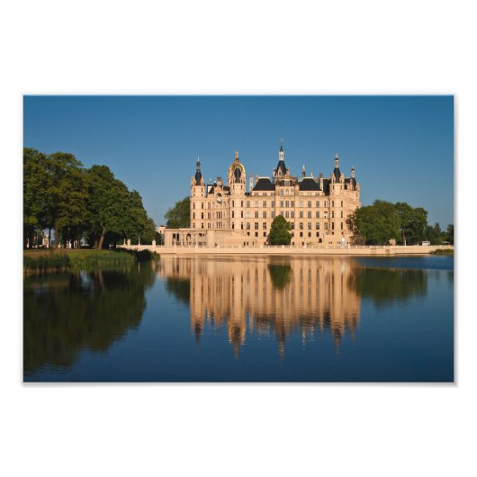 Het kasteel in Schwerin Foto Afdruk (Voorkant)