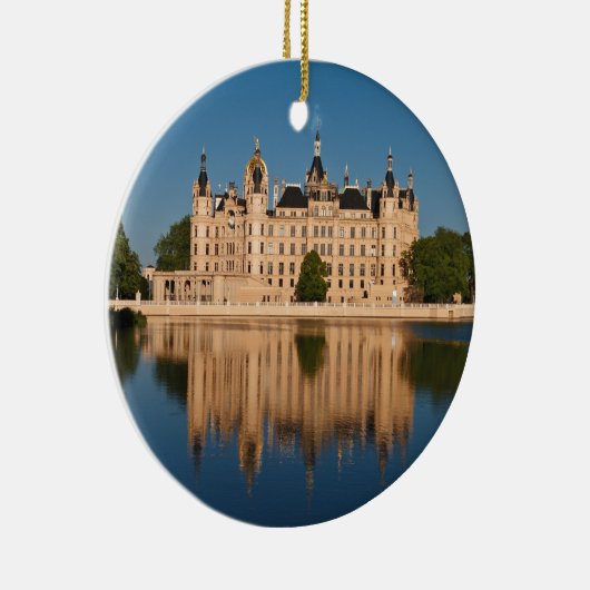 Het kasteel in Schwerin in Duitsland Keramisch Ornament (Rechts)