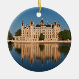 Het kasteel in Schwerin in Duitsland Keramisch Ornament
