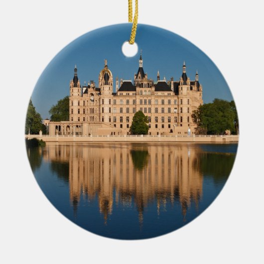 Het kasteel in Schwerin in Duitsland Keramisch Ornament (Voorkant)