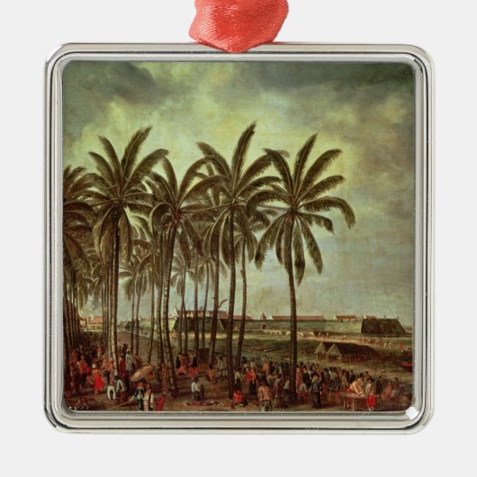 Het kasteel van Batavia, gezien van Kali Besar Metalen Ornament (Voorkant)