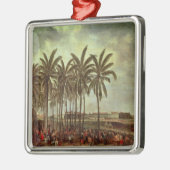 Het kasteel van Batavia, gezien van Kali Besar Metalen Ornament (Links)