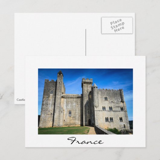 Het kasteel van Beynac in Frankrijk witte briefkaa Briefkaart (Voorkant / Achterkant)