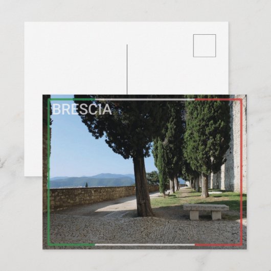 Het kasteel van Brescia - Italië Briefkaart (Voorkant / Achterkant)