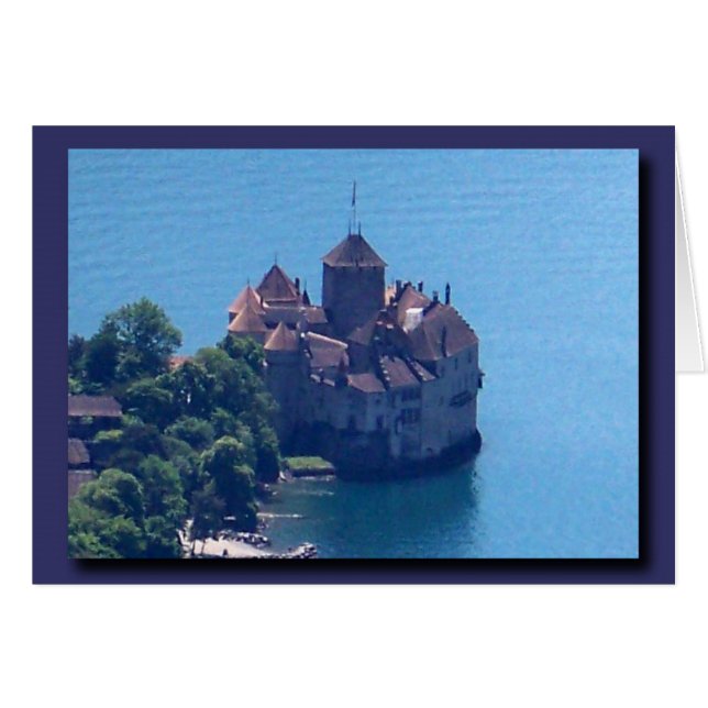 Het kasteel van Chillon van boven! (Voorkant Horizontaal)