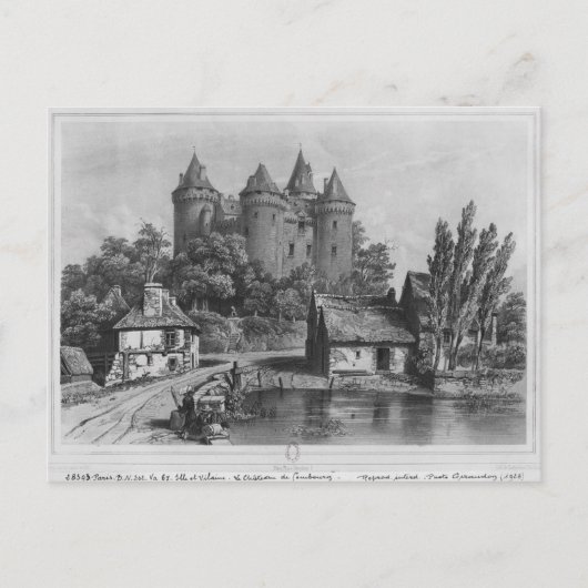 Het kasteel van Combourg Briefkaart (Voorkant)