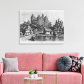 Het kasteel van Combourg Canvas Afdruk (Insitu (Woonkamer))