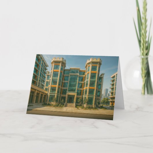 Het kasteel van Crystal Citadel Feestdagen Kaart (Voorkant)