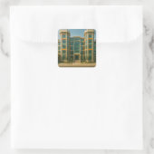 Het kasteel van Crystal Citadel Vierkante Sticker (Tas)