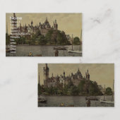 Het kasteel van de eend, oostzijde, Schwerin, Meck Visitekaartje (Voorkant / Achterkant)