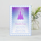 Het kasteel van de Paarse blauwe dromen in het wol Kaart (Staand voorkant)