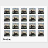 Het kasteel van Deveny, Hongarije Vierkante Sticker (Vel)