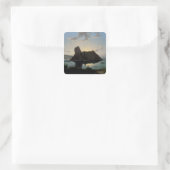 Het kasteel van Deveny, Hongarije Vierkante Sticker (Tas)