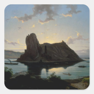 Het kasteel van Deveny, Hongarije Vierkante Sticker