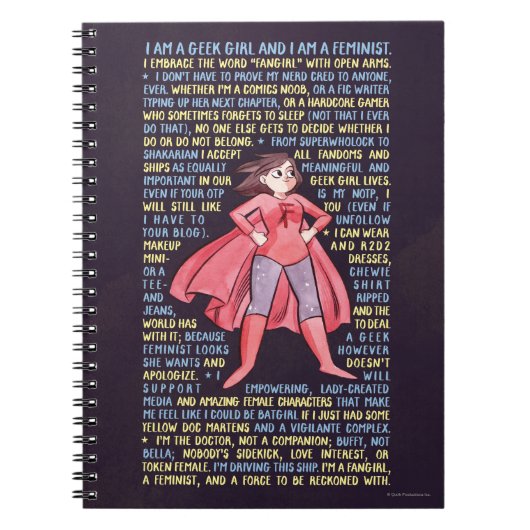 Het kasteel van Geek Girl voor feminisme Notitieboek (Voorkant)