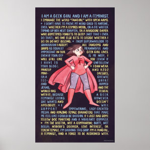 Het kasteel van Geek Girl voor feminisme Poster