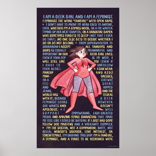 Het kasteel van Geek Girl voor feminisme Poster (Voorkant)