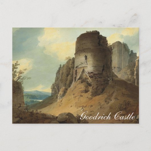 Het Kasteel van Goodrich door Hugh William Briefkaart (Voorkant)