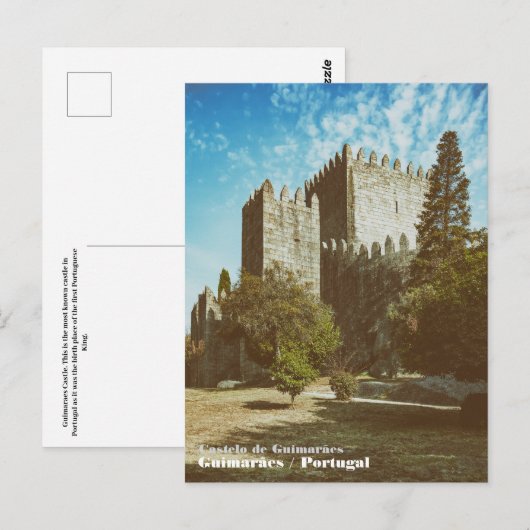 Het kasteel van Guimaraes. Briefkaart (Voorkant / Achterkant)