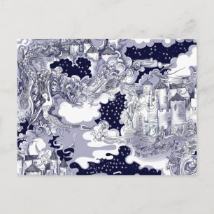 Het kasteel van het Zee Briefkaart