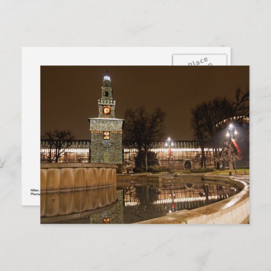 Het kasteel van Milaan Briefkaart (Voorkant / Achterkant)