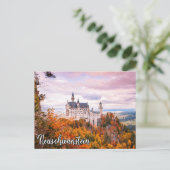 Het kasteel van Neuschwanstein in het najaar Briefkaart (Staand voorkant)